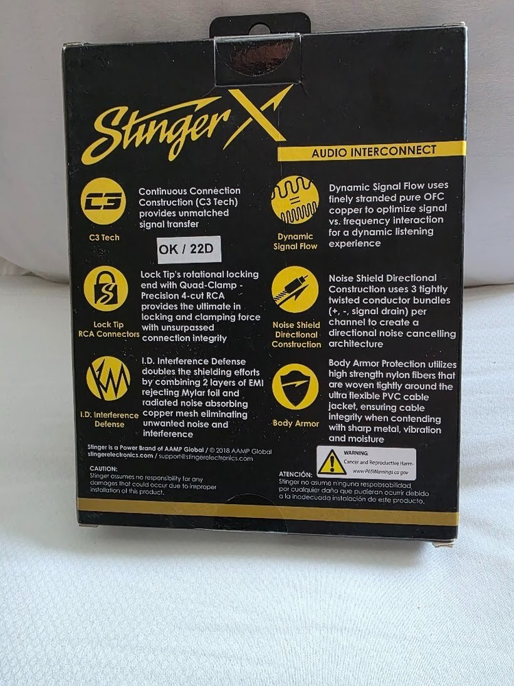 Stinger RCA cables XI13212 2CH 12FT