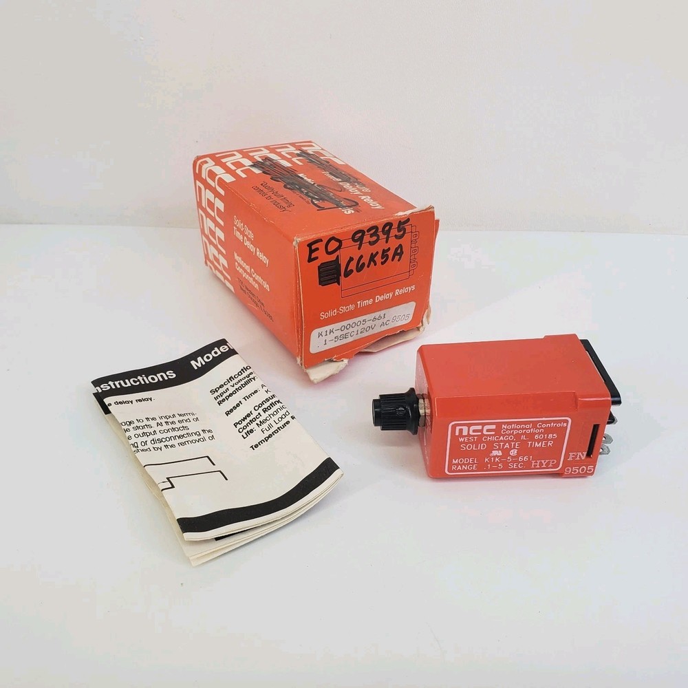 NCC K1K-5-661 Solid State Timer  Range .1-5 Sec National Controls Corporation