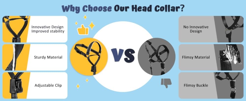 BARKL Dog Head Collar, Soft No Pull Head Halter, Reflective Muzzle