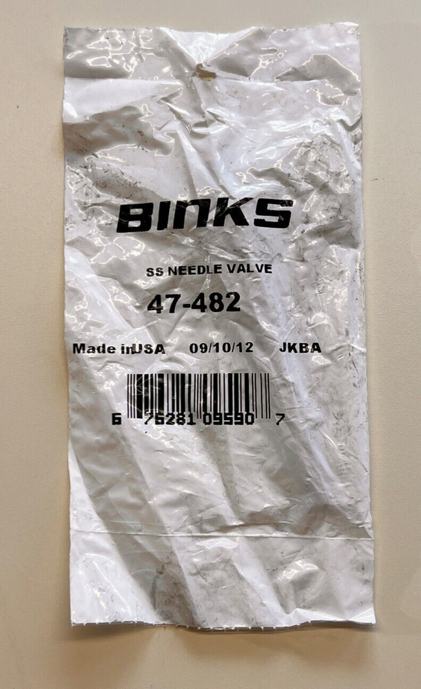 Binks SS Fluid Needle Valve - Part No. 47-482