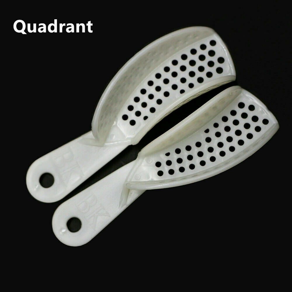 Dental Impression Trays Perforated Plastic Upper&Lower Disposable Tray Quadrant