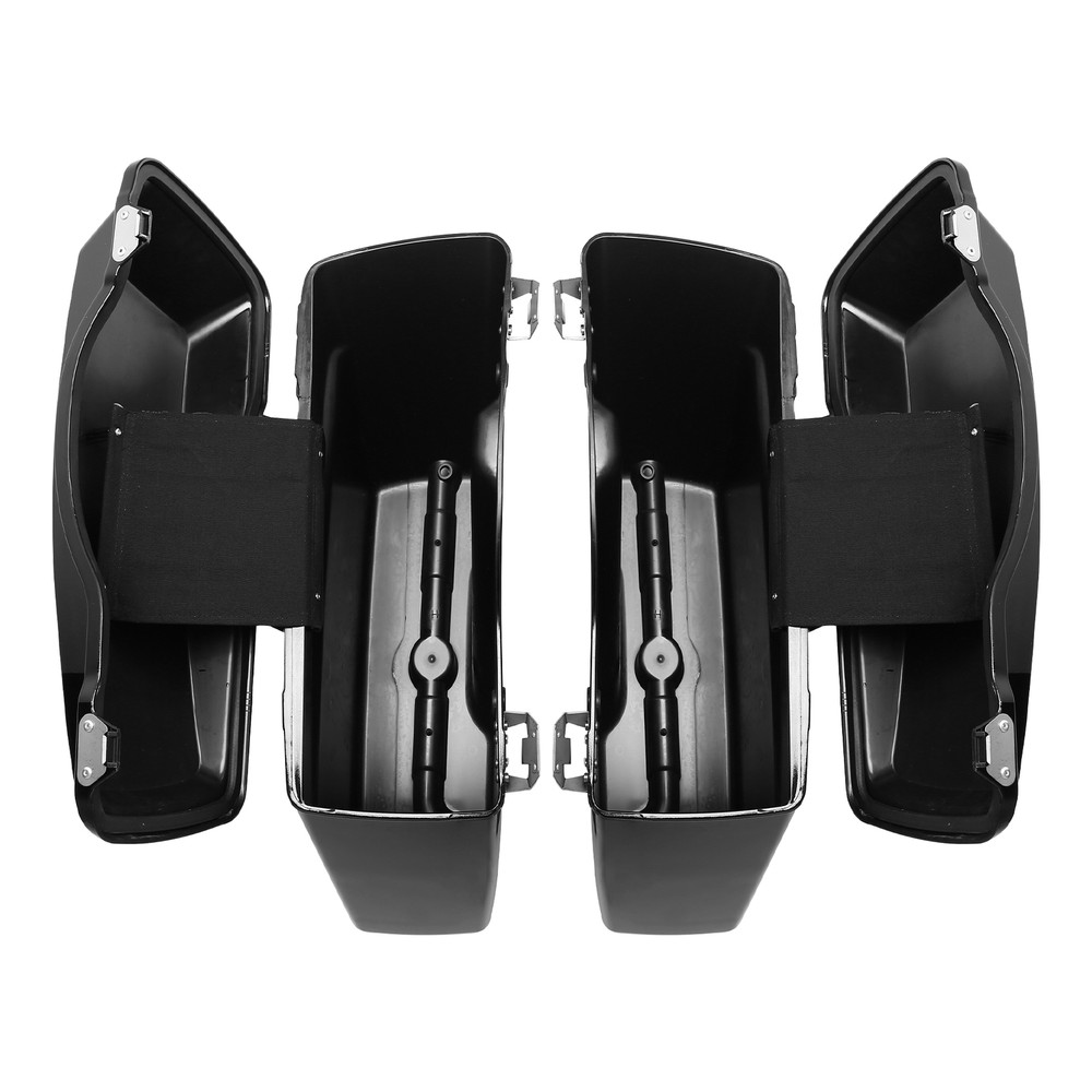 Black Hard Saddlebags Conversion Bracket Fit For Harley Heritage Softail 84-2017