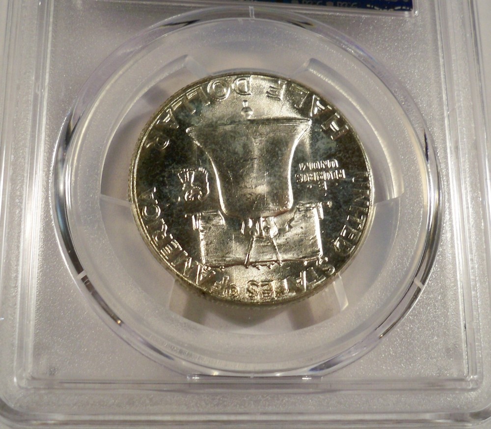 1962 50c PCGS MS65 FRANKLIN HALF SILVER VERY WHITE MS 65