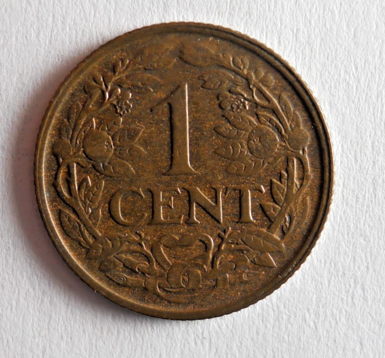 1925 NETHERLANDS CENT - Great Coin - FREE SHIP - Bin #176
