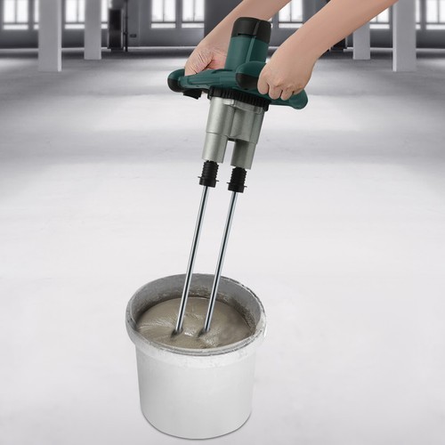 1800w Concrete Mortar Mixer Cement Grout Plaster Stirrer Double Paddle Mixer USA