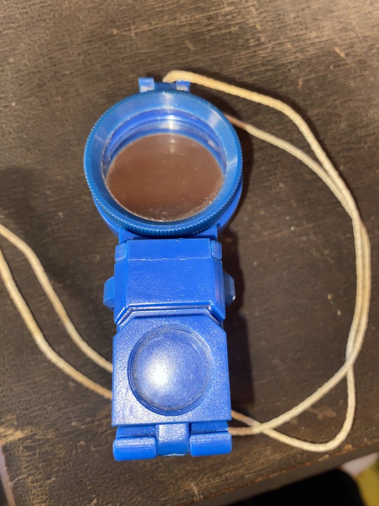 Optic Wonder binoculars magnifier compass Vtg Blue