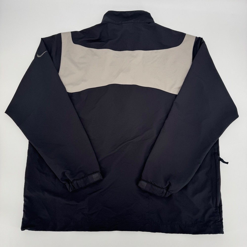 Nike Golf XL Pullover Jacket Black Gray Windbreaker Half Zip Men's