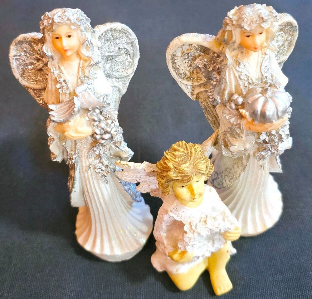 3pc Decorative Resin Angel Figures