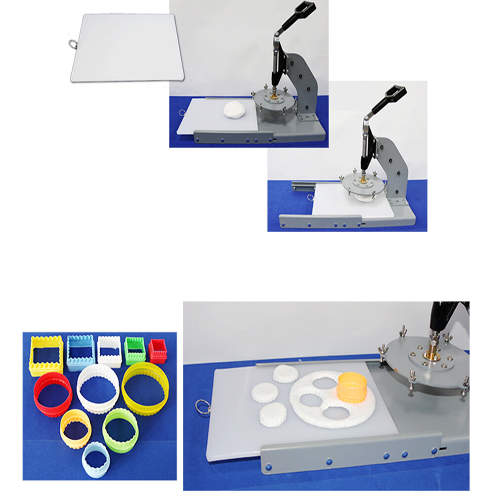 8" Pizza Dough Pastry Manual Press Machine Tabletop Roller Sheeter Maker