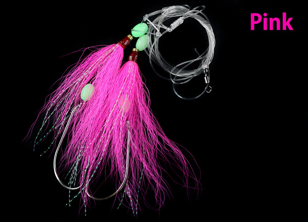 JW HI-LO BUCKTAIL RIG  PINK 4/0