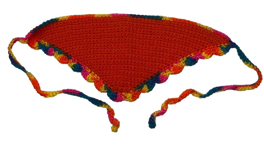 Handmade Crochet Head Bonnet Multicolor OSFA