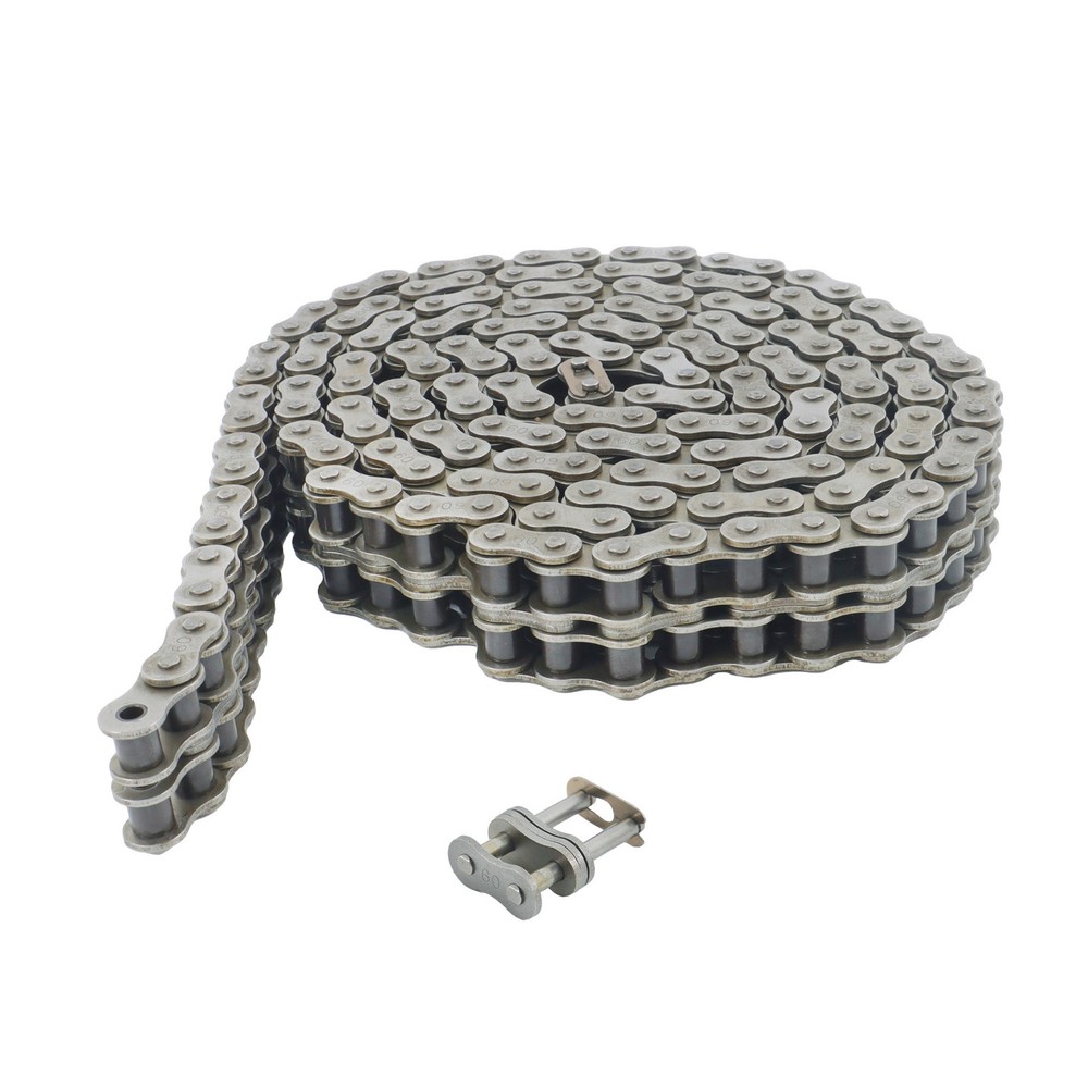 60-2 Double Strand Duplex Roller Chain 10 Ft with 2 Connect Links
