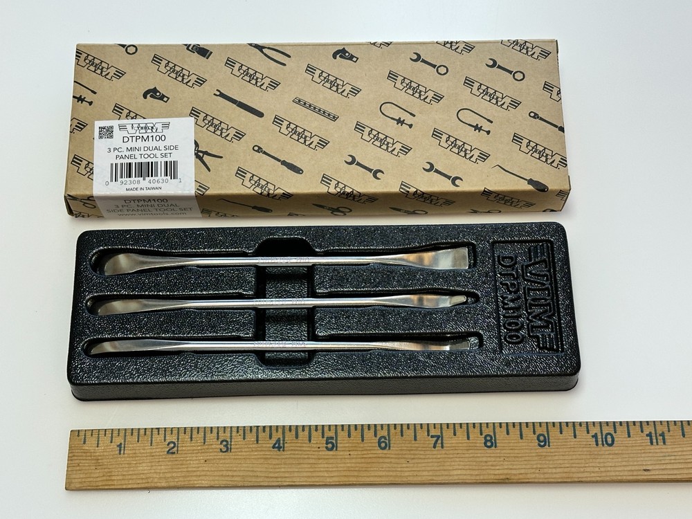 VIM Tools DTPM100 3pc Mini Precision Double Sided Panel & Trim Tool Prying Set