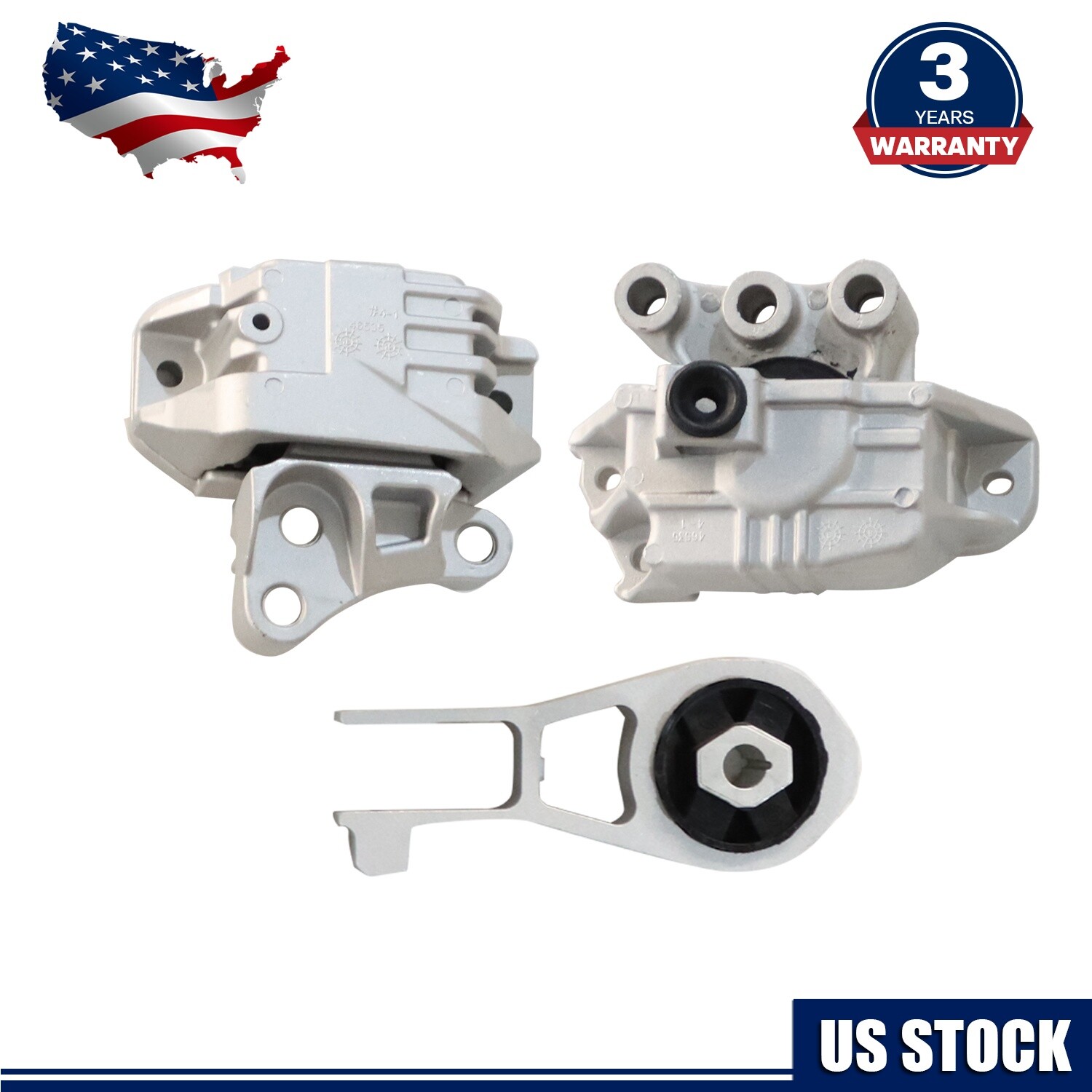 Set of 3 Motor Mount For Ram Promaster City 2.4L A/T 2016 2017 2018 2019-2022
