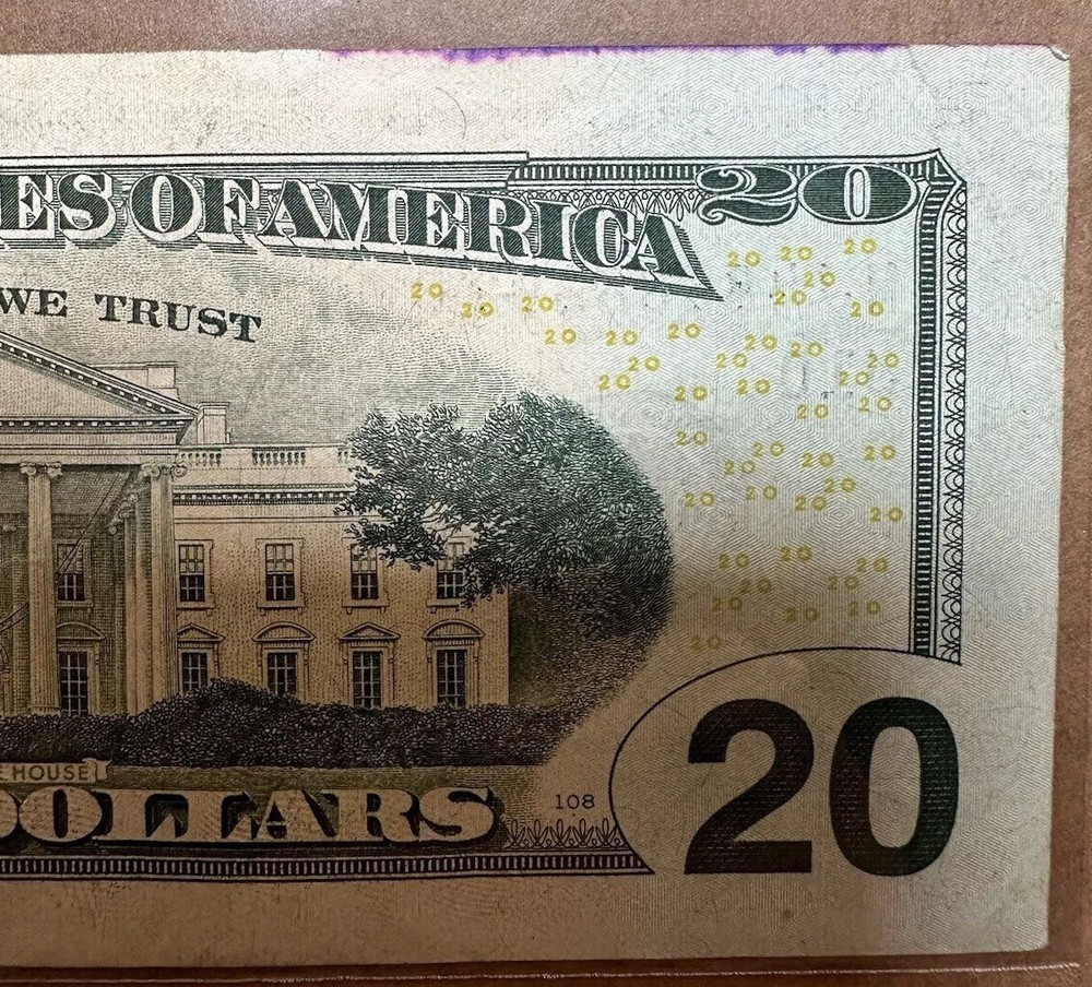 $20 BILL INK MARK ERROR RARE