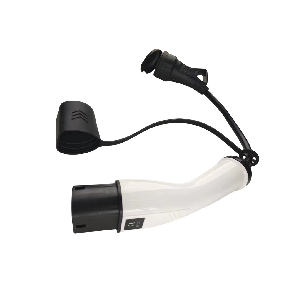 Type 2 to Schuko Adapter, 16A EU Domestic Socket Connector for Scooters, E-bikes