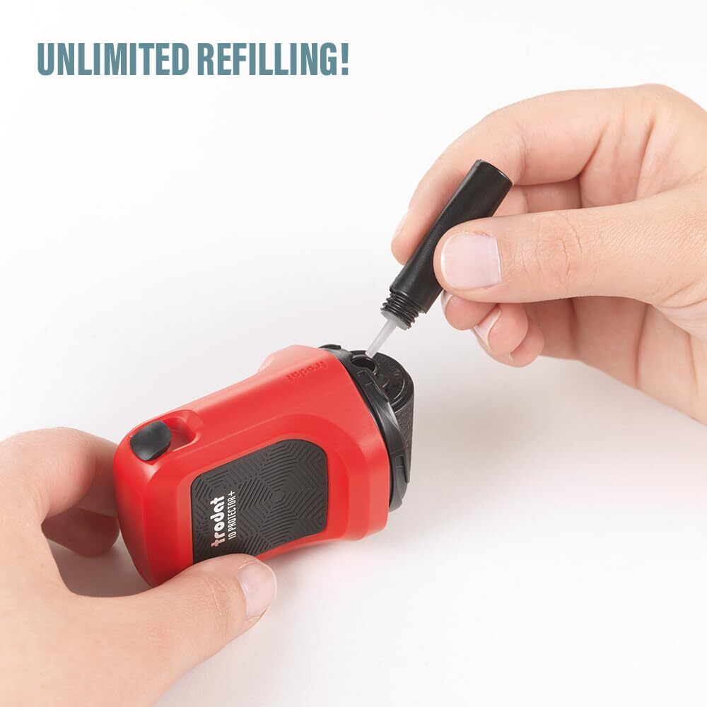 ID Protector+ Ink Roller – Identity Theft Protection Roller Stamp with Integr...