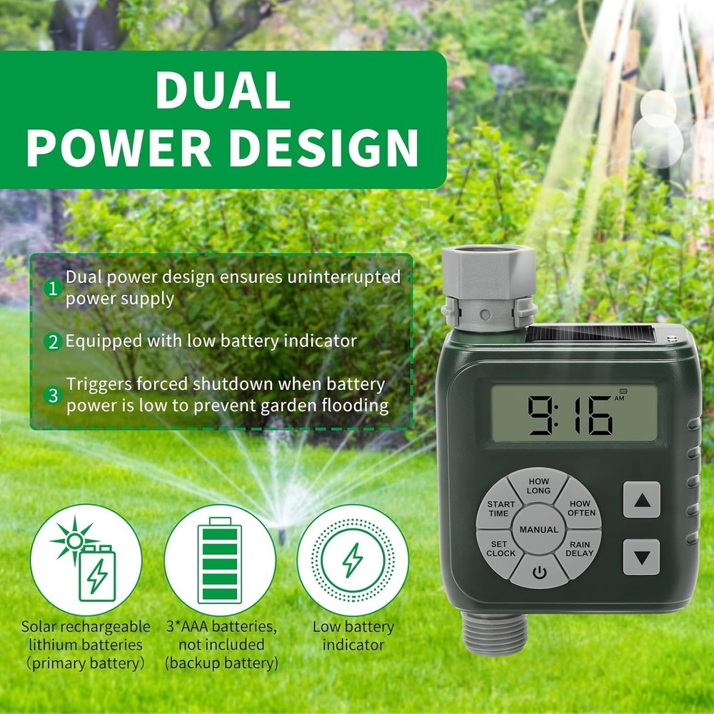 Lot 2 Sprinkler Timer Programmable Irrigation Water Timer for Garden Hose SO/BA