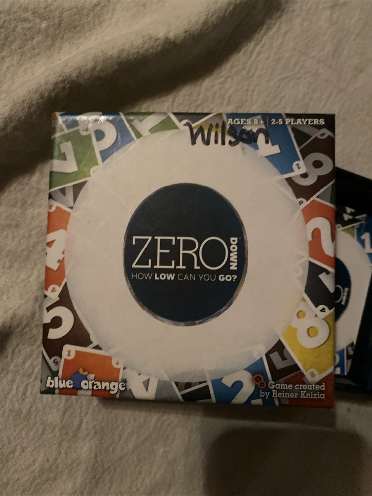 Zero Down Card Game Complete Has A Name On The Box