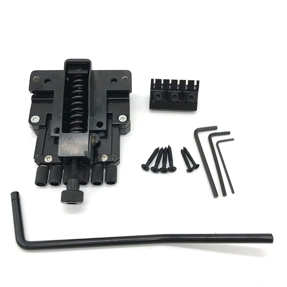 DIY Alloy 6 String Saddle Headless Electric Guitar Bridge Tailpiece Replacement