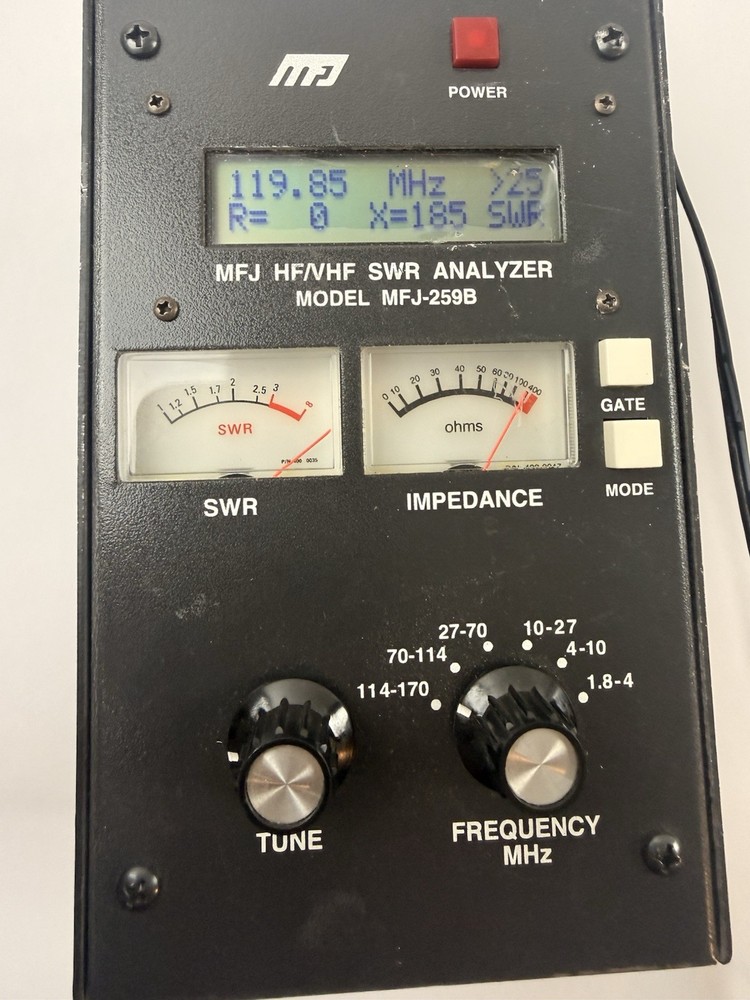 MFJ Model MFJ-259B HF/VHF SWR Antenna Analyzer Frequency Counter