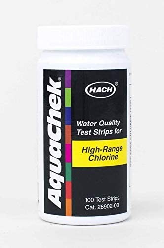 AquaChek High Range Chlorine Test Strips 100 Count 2 Pack Pool Spa Shock