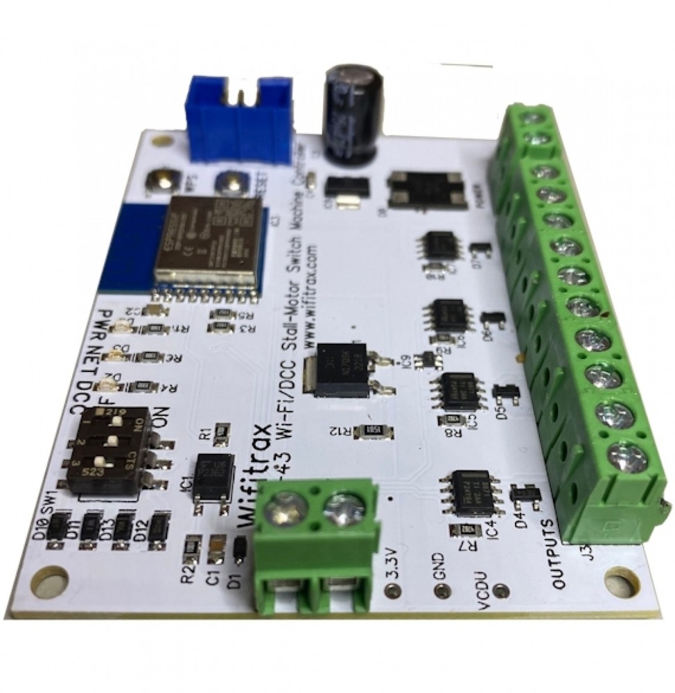 WifiTrax WFS-43 Quad Wi-Fi/DCC Stall-Motor Switch Machine Controller