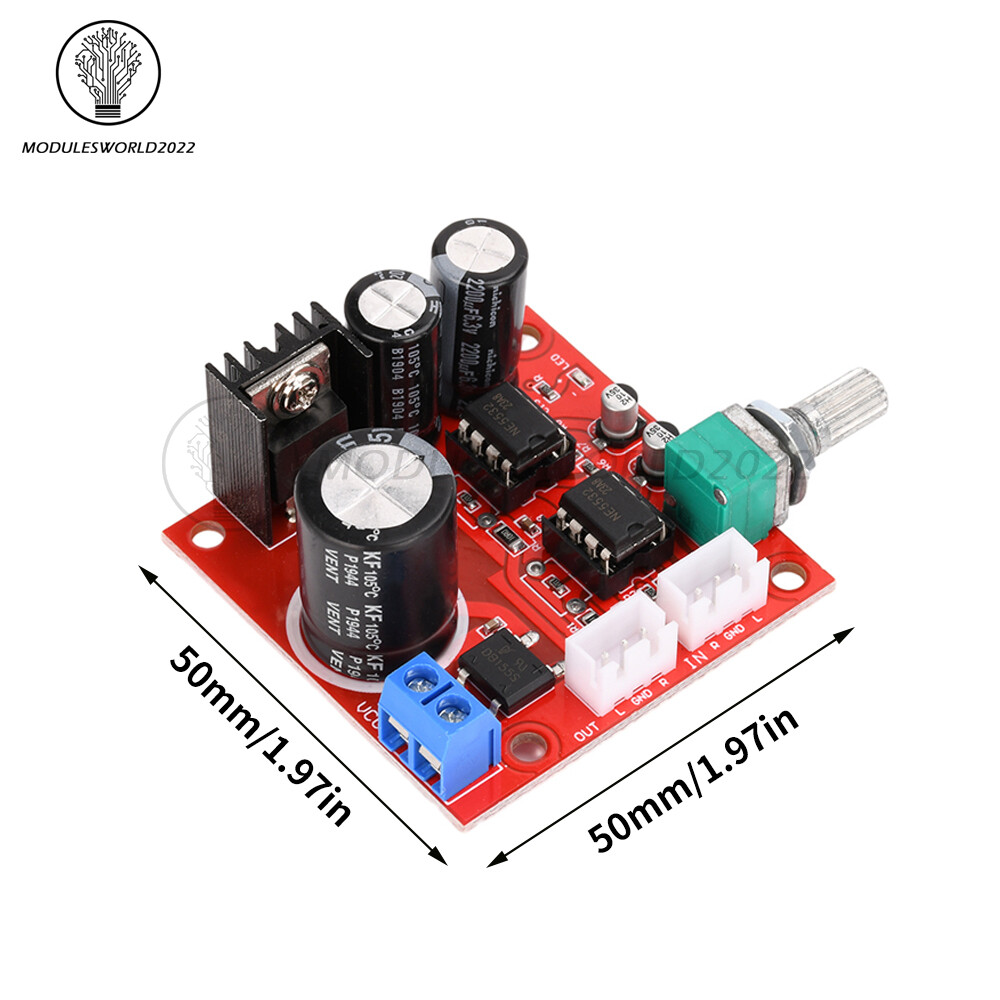 NE5532 Preamplifier Board Single Power Supply Dual Op Amp Preamplifier Module