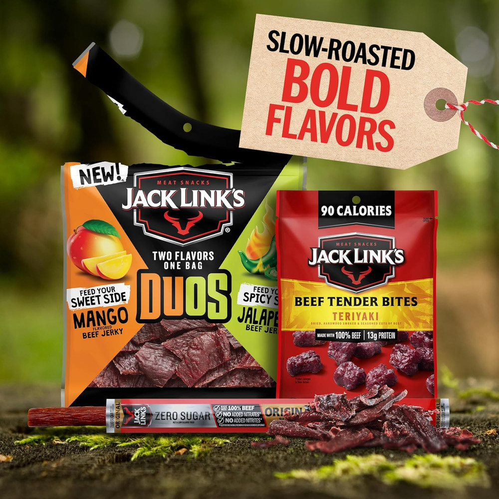 Jack Link’S Duos Gift Box – Includes Beef Jerky, Chicken & Tender Bites, & Stick