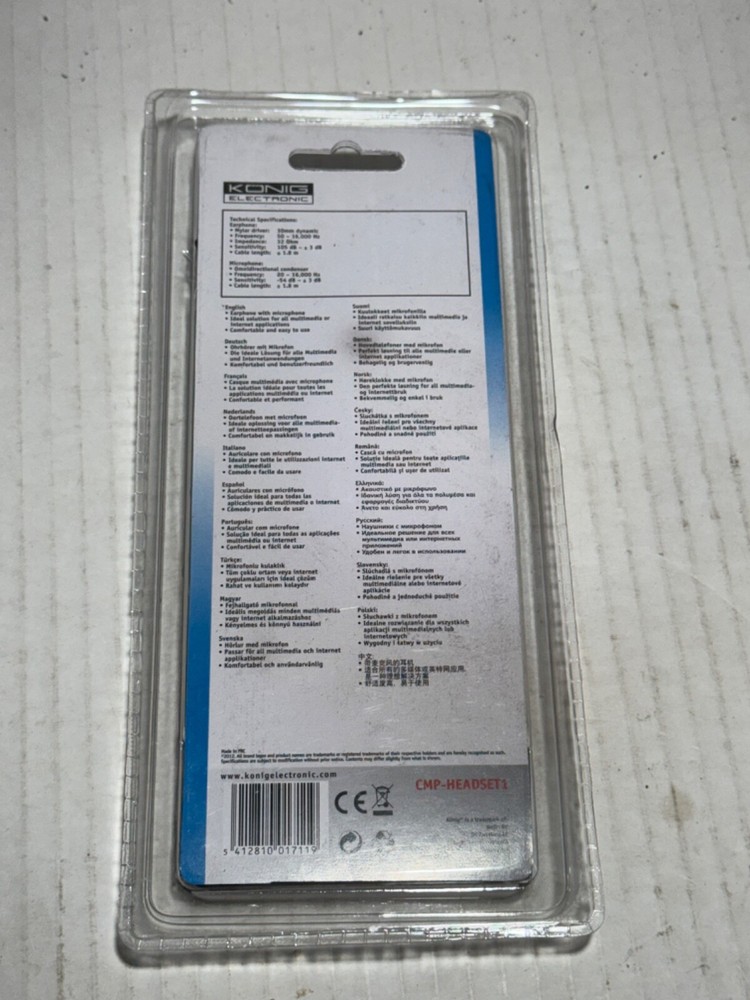 Konig Multmedia Headset Flexible Earhook with Microphone CMP-HEADSET1