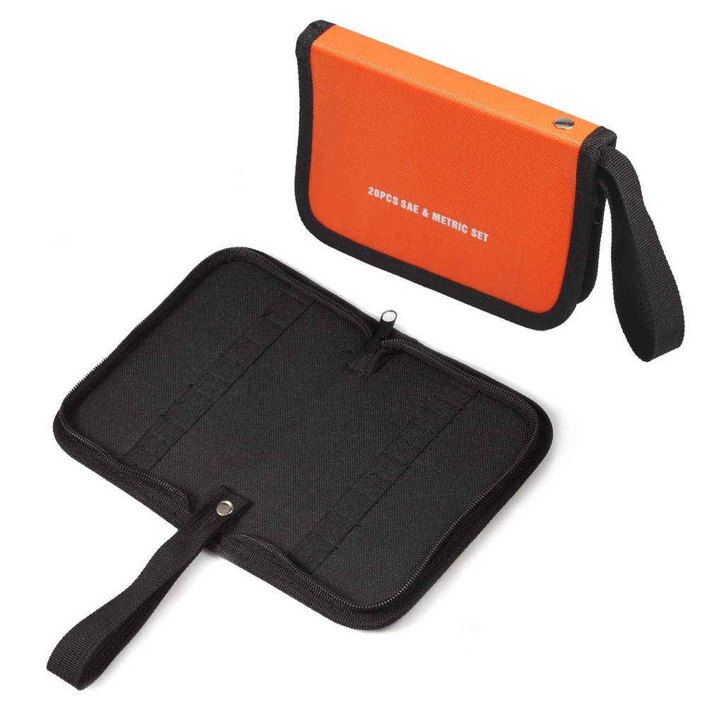 20 Pockets Wrench Tool Storage Bag, Tool Pouch Organizer for Mini Wrenches, M...