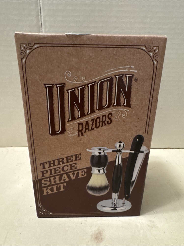 Union Razors Three Piece Shave Kit (SS5-BLACK)
