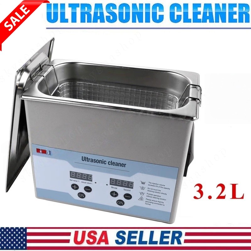 3.2L Ultrasonic Cleaner with Timer Heating Machine Digital Sonic Cleaner