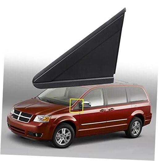Exterior Side View Mirror Flag Molding Triangle Trim Left Side Drivers Side