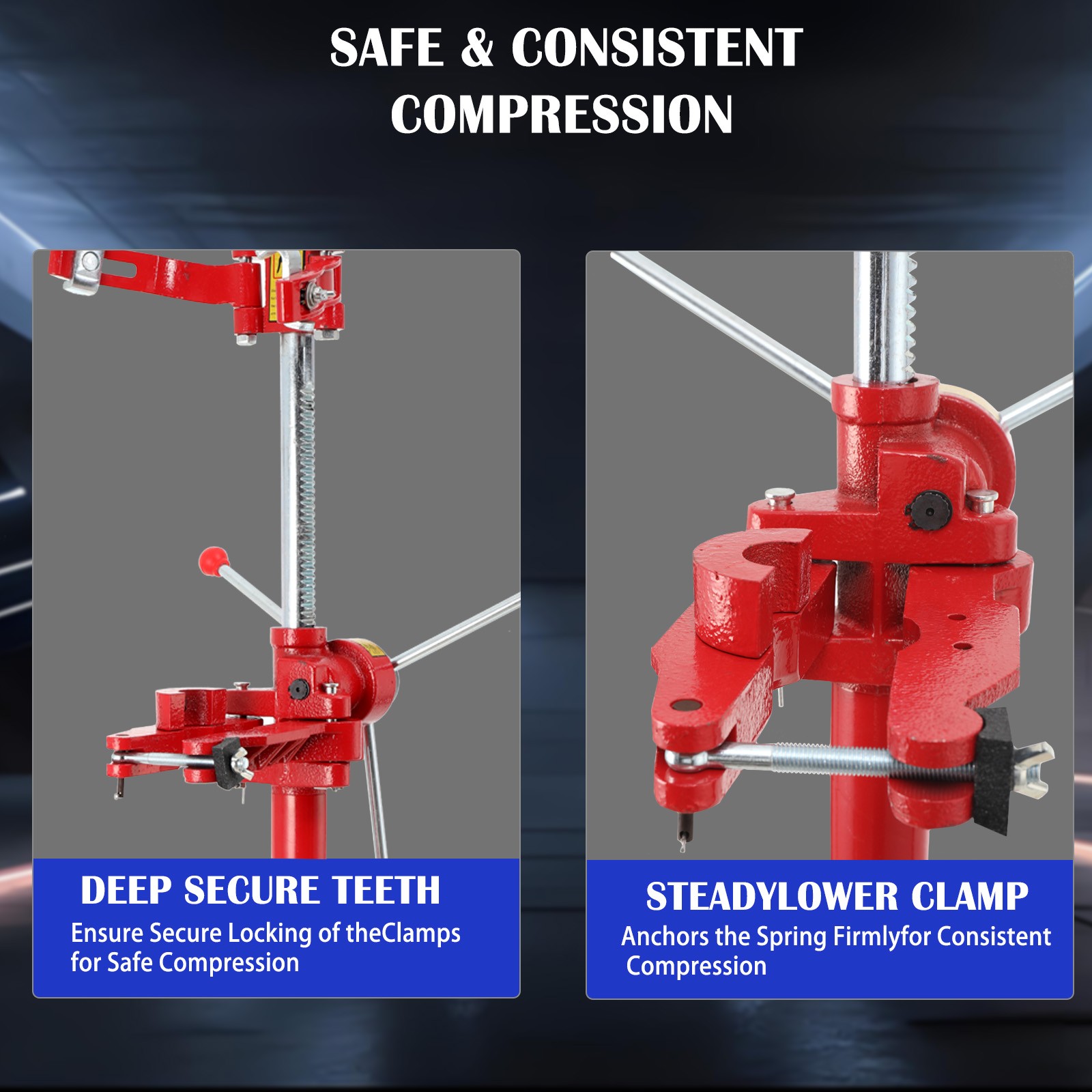 Auto Coil Spring Compressor Hand Operate Strut Spring Press Max. Height 20 inch