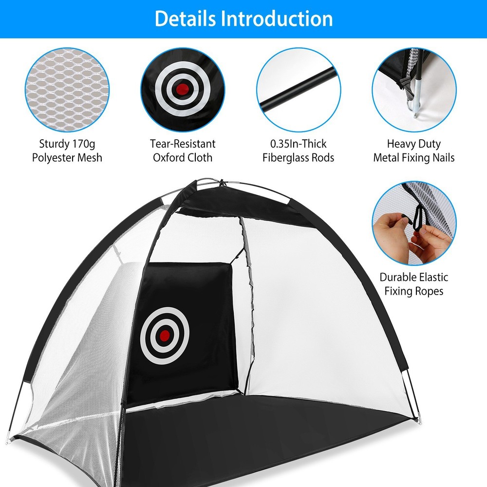 Golf Practice Net 78in Golf Hitting Training Aids Nets with Target and Carry Bag