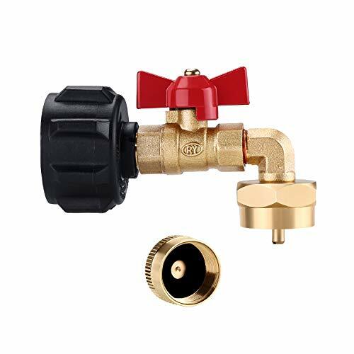 QCC1 Propane Refill Elbow Adapter,Propane Refill Pressure Adapter with ON-Off