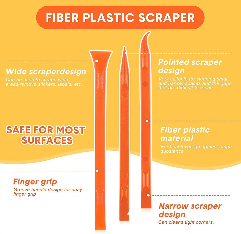 9PCS Plastic Scraper Tool Scratch Free Plastic Ticket Scratcher Cleaning Pen