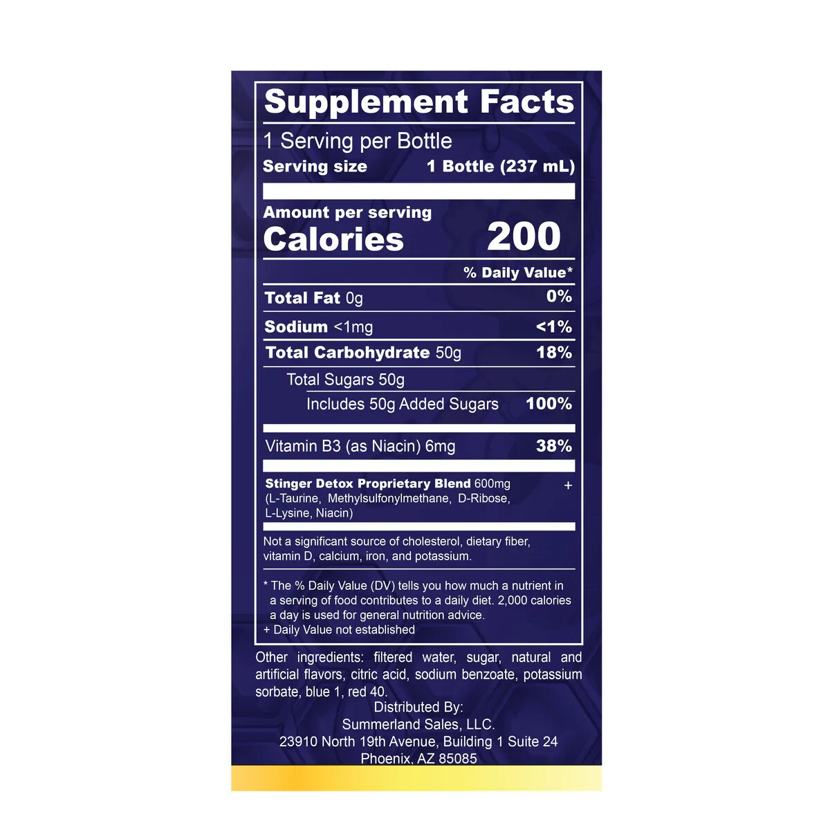 Stinger 1-Hour Detox Liquid Drink 5x Strength Grape 8oz The Buzz Cleanser