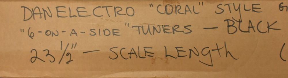 1960's Danelectro "Coral" Peghead Prototype Neck Black w/Box