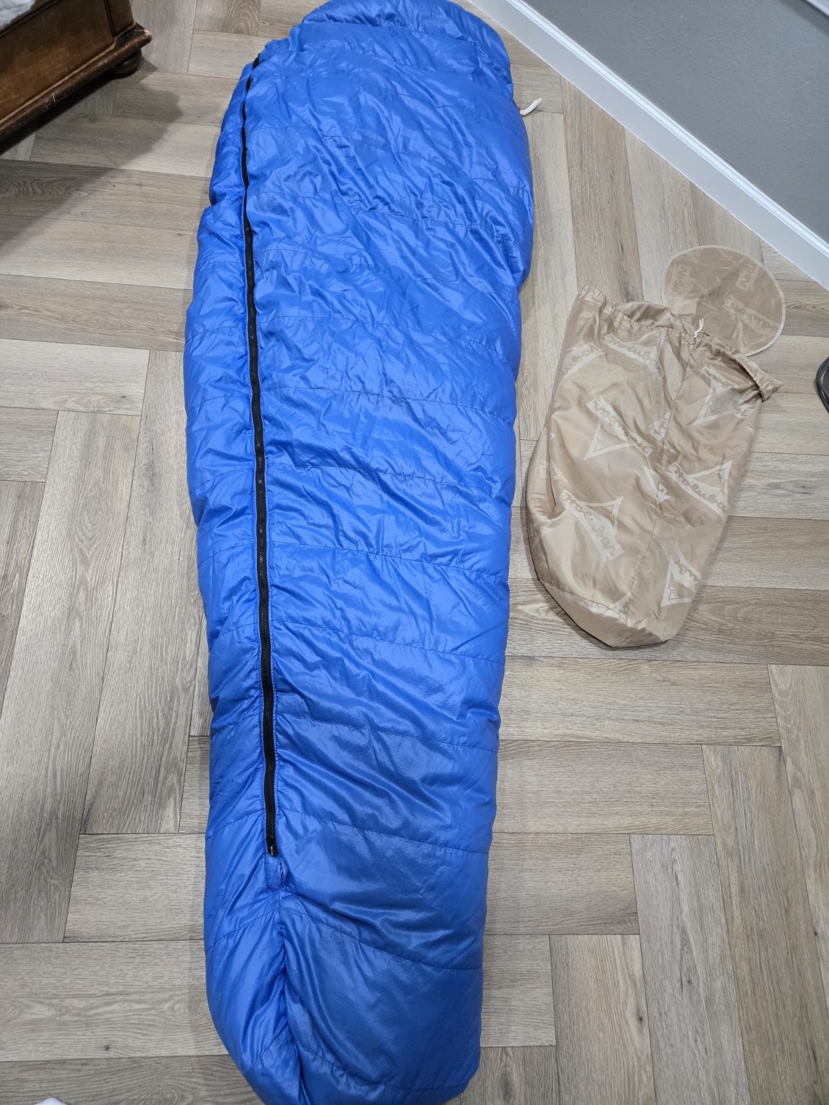 vintage Holubar Mountaineering goose down sleeping bag Mummy Bag Blue 0°