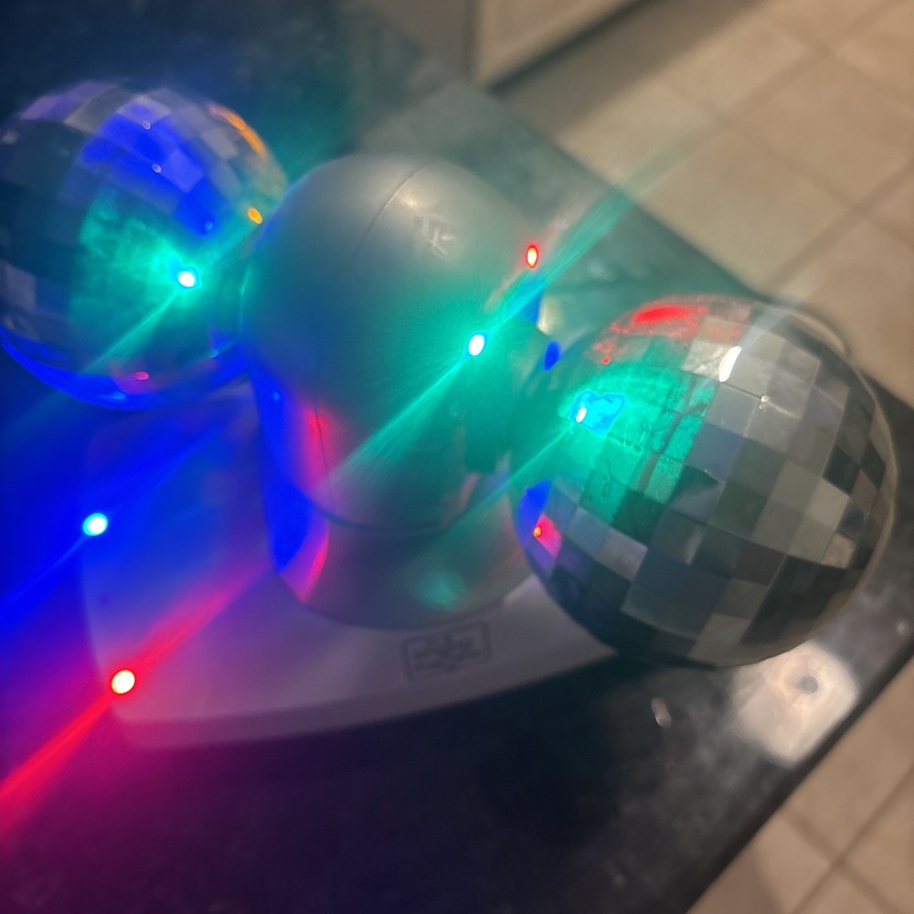 2 Spinning Disco Balls ~4 Inch The Singing Machine