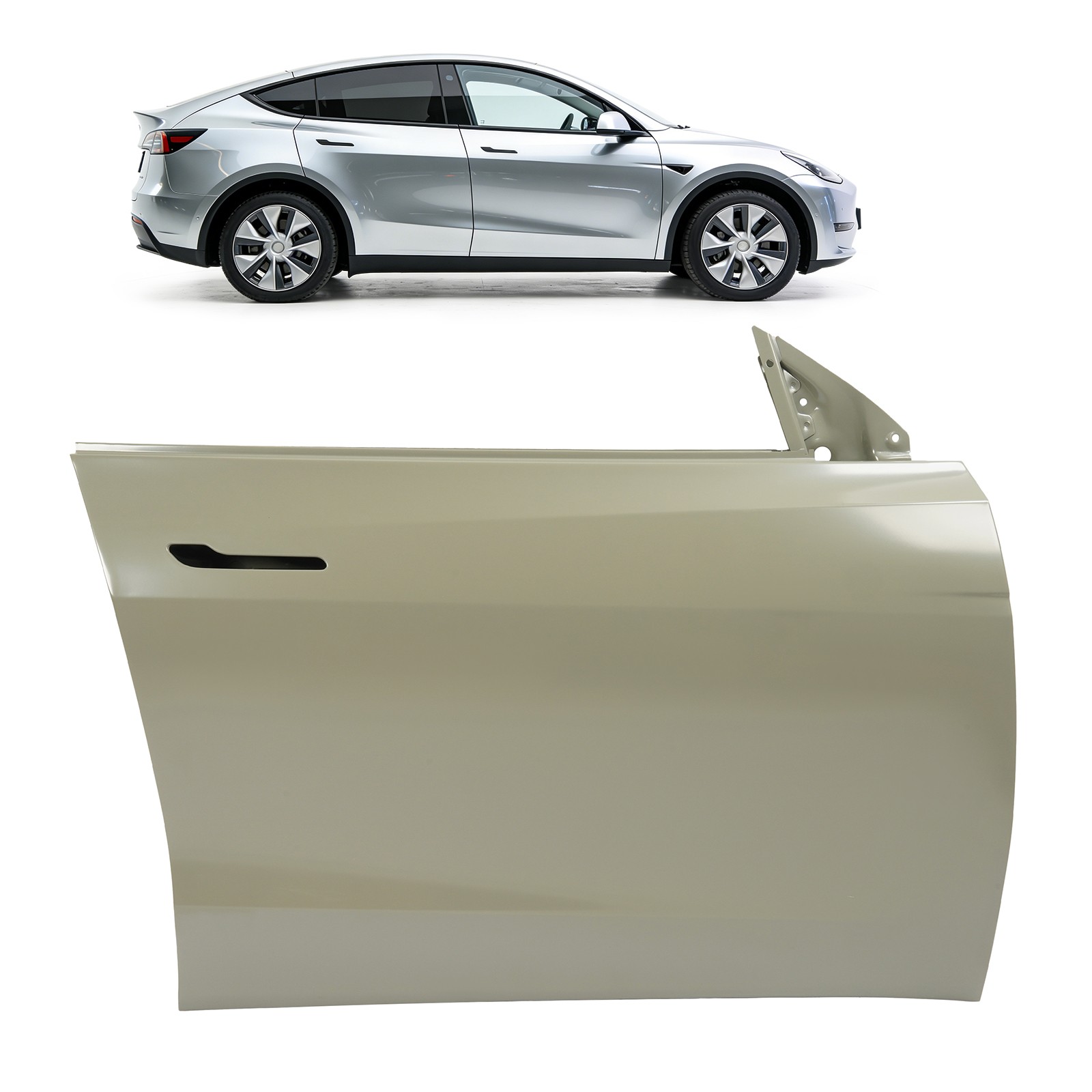 Front Right Side Door For 2020-24 Tesla Model Y Gray Passenger Side 1501462-E0-A