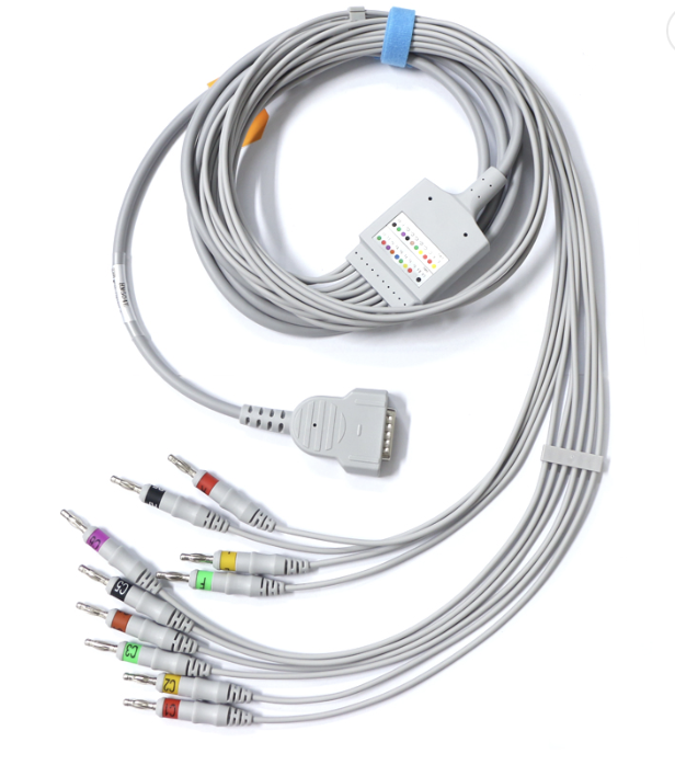 Hellige MicroSmart EKG Cable 10 Leads Banana AHA - Ships Same Day