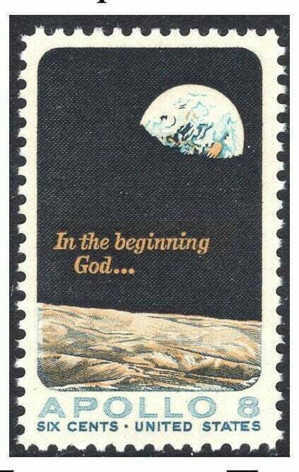 #1371 Apollo 8  1969 Mint Never Hinged Space Commemorative  Stamp