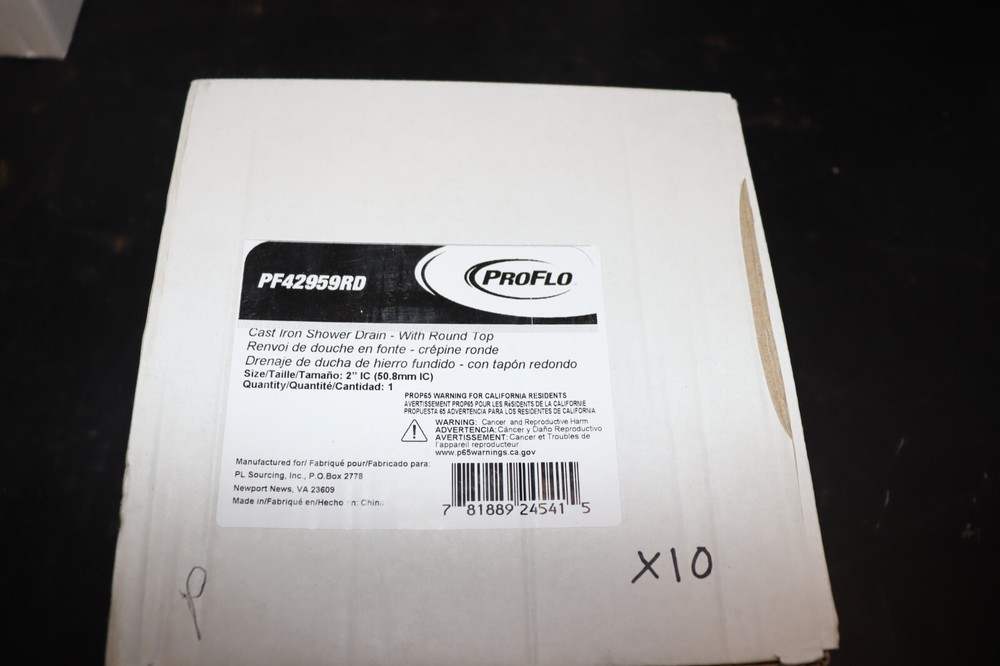 PROFLO Cast Iron Round Shower Drain, PF42959RD