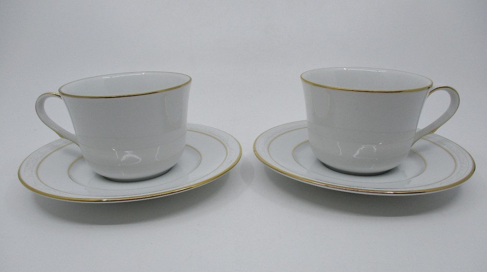 NORITAKE LOCKLEIGH - 2 CUPS & SAUCERS  - 2 5/8"  0304F