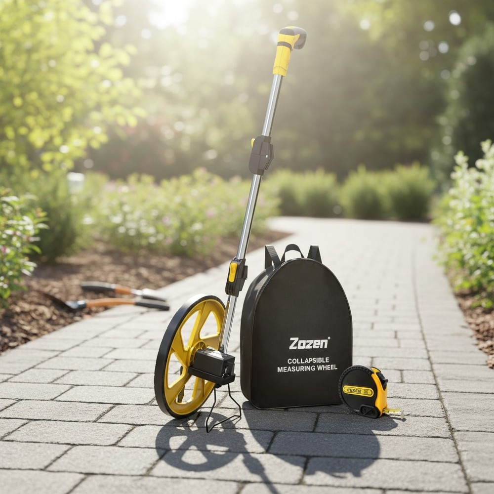Innovative 10,000m Measuring Wheel - Foldable Design with Backpack, Easy Reset