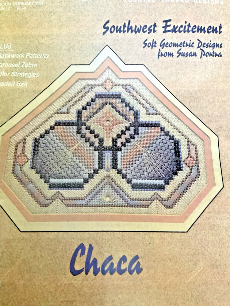 Susan Portra Needlepoint Kit Chaca Stitching Is Started 18 Ct Threads