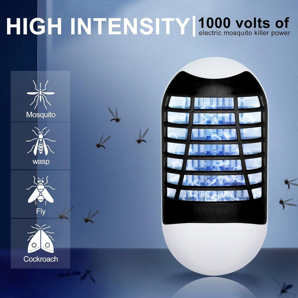 Mosquito Killer Lamp (2-Pack) – LED Light & High Voltage, Yellow/Black